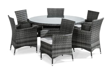 Thor Matgrupp 140 cm Rund inkl 6 Fåtöljer - Products - Utemöbler & utemiljö - Utegrupp - Matgrupp utomhus
