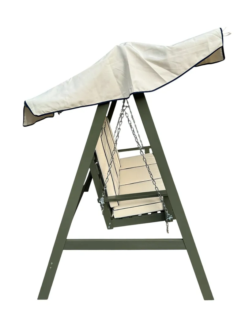 Landet Hammock utomhus gunga med tak 195x125x159 - Vit / Mörkgrön - Products - Utemöbler & utemiljö - Utesoffa - Hammock