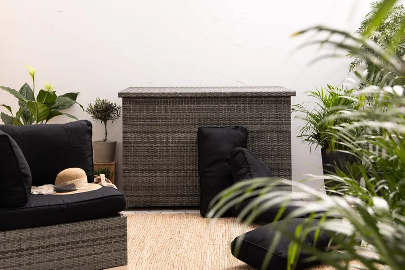 Gigant vattentät dynbox XL utomhus - Dynlåda i konstrotting (B150xD90xH101 cm) - Grå - Products - Utemöbler & utemiljö - Utomhusförvaring - Dynförvaring - Dynbox & dynlåda