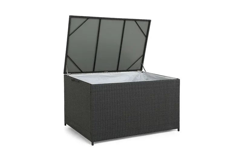 Sydney vattentät dynbox Large utomhus - Dynlåda i konstrotting (B140xD80xH90 cm) - Svart - Products - Utemöbler & utemiljö - Utomhusförvaring - Dynförvaring - Dynbox & dynlåda