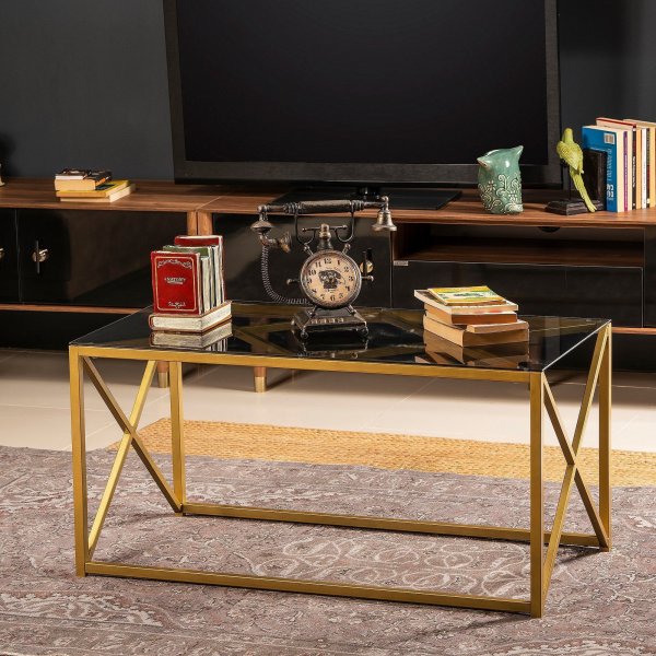 Iliomar sofabord 94 x 49 cm - Guld