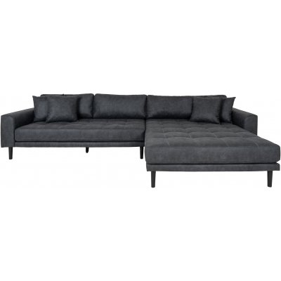Lido divan sofa hjre - Mrkegr mikrofiber