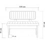 Vina 1048 spisegruppe - Hvid/mrkebl