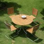 Mllan rundt udendrsbord i teak 110 cm