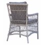 Udendrsgruppe; 4 stole og spisebord 110 cm gr/rattan - Jacksonville/Provence