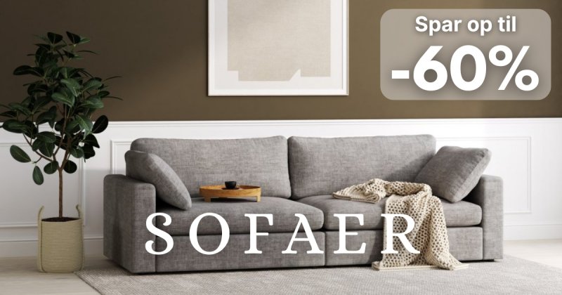 Ekstratilbud p sofaer  Op til 60 %
