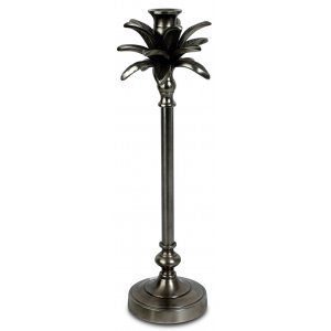 Lysestage palme H40cm - Old silver