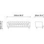 Dolmaba 3-personers sofa - Brun