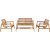 Santander loungegruppe - Teak/hvid