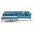 Revos divan sofa venstre - Turkis