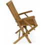 Udendrsgruppe: 6 stole og spisebord 210 x 90 cm teak - Salt
