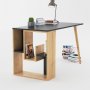 Sally skrivebord 120x60 cm - Antracit/eg
