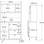 Royce kkkenskab 3 - Eg/hvid