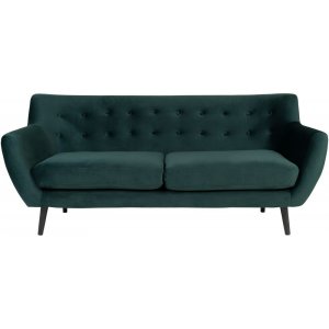 Monte 3-personers sofa - Mrkegrn/sort