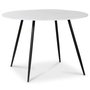 Art rundt spisebord 110 cm - Marmoreret Glas / Sort