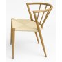 Bella havestol i trlook med beige rebsde