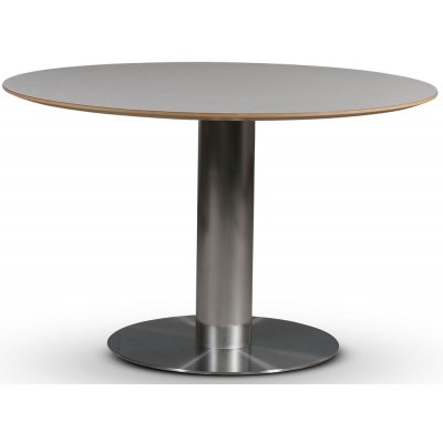 SOHO spisebord 118 cm - Brstet aluminium / PLastlaminat lys virrvarr