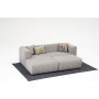 Beyza mini divan sofa venstre - Lysegr