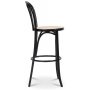 Barstol af bjet tr No. 18 - Sort/rattan