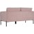 Kingsley 2,5-personers sofa - Lyst rosa fljl