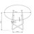 Raphael rundt spisebord 115 cm - Hvid (Glas) / Metal