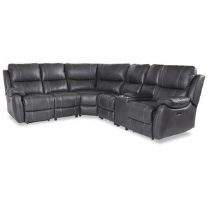 Enjoy recliner-hjrnesofa - 4-pers. (elektrisk) i gr imiteret lder