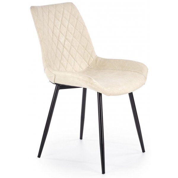 Tret spisestol - cremefarvet vintage (PU)