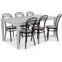 Mellby spisegruppe 180 cm bord med 6 stk. Thonet spisestole