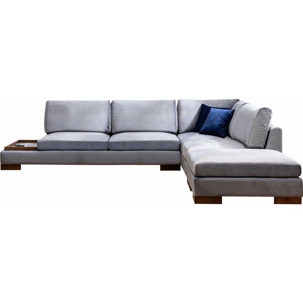 Tulipan hjørnesofa højre med divan sektion - Mørkegrå - Hjørnesofaer, Sofaer