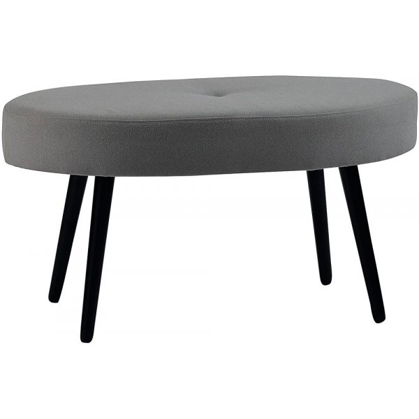 Candy oval fodskammel 90 cm - Gr/sort