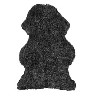 Curly fåreskind - 95x55 cm - Mørkegrå