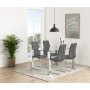 Edge spisebord 140 cm - Krom