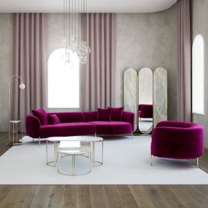 Macaroon sofa - Fuchsia