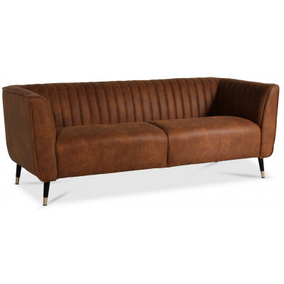Erik 3-personers sofa - Cognac / Messing