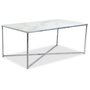 Palasso sofabord 110 cm - Krom/lys marmorering