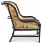 Anton lnestol i rattan - Sort PU / Natur