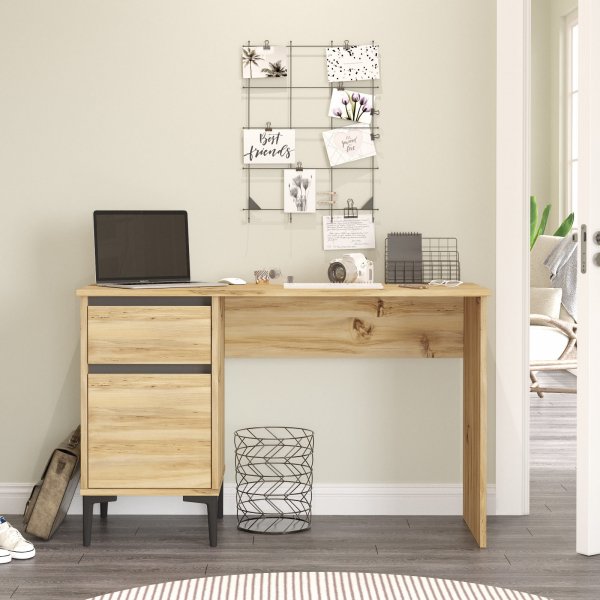 Aristo skrivebord 120x44,5 cm - Filt/antracit