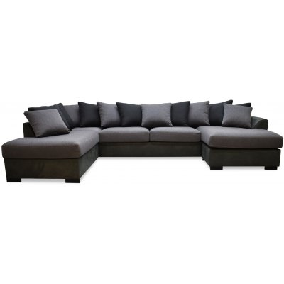 Delux U-sofa med bent ende venstre - Gr/Antracit/Vintage