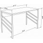 Josephine skrivebord 120 x 60 cm - Sort/hvid