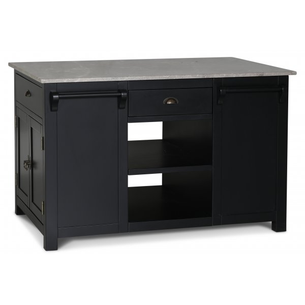Heritage Kkken med marmor - Sort stel / Gr Emprador marmor