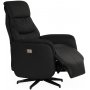 Comfort Saga (el) recliner lnestol med indbygget fodskammel - sort ecolder