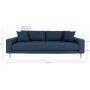 Lido 3-personers sofa - Mrkebl