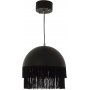 Loftslampe med frynser - Sort