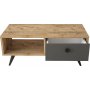 Vilamo sofabord 96 x 44,5 cm - Fyrretr/antracit