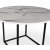 Sintorp spisebordsst, rundt spisebord 115 cm inkl 4 stk. Orust sorte pindestole - Hvid marmor (Laminat) + Mbelplejest til tekstiler