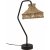 Loft bordlampe - Rattan/sort - 22 cm