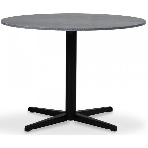 SOHO spisebord O105 cm - Mat sort tvrfod / Gr marmor