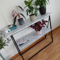 Kundebillede Hvid marmor bordplade - 110x35x81,5 cm