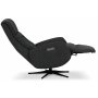 Marbck luksus recliner lnestol (2 el-motorer) indbygget fodskammel - Mrkegrt stof