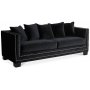Cloude 2-pers. Sofa med nitter - Sort (fljl)